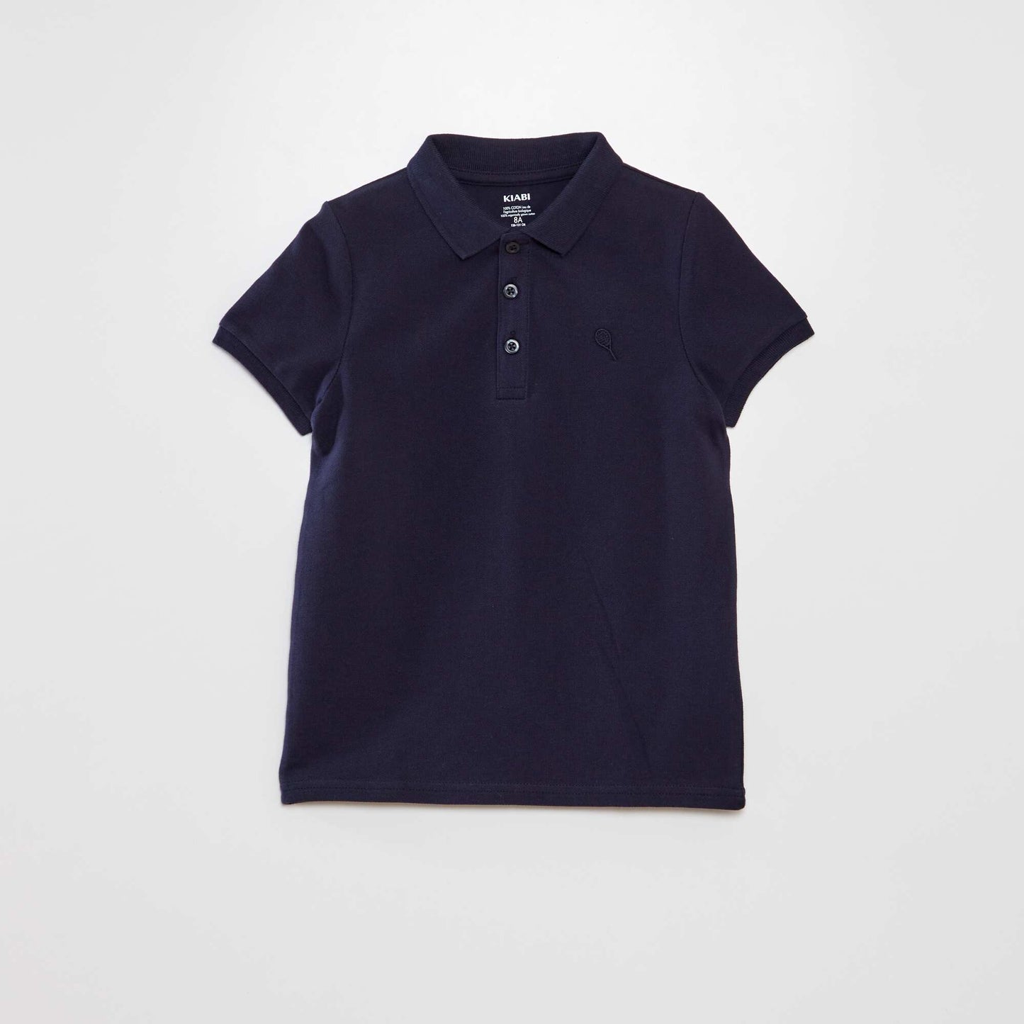 Cotton piqué polo shirt BLUE