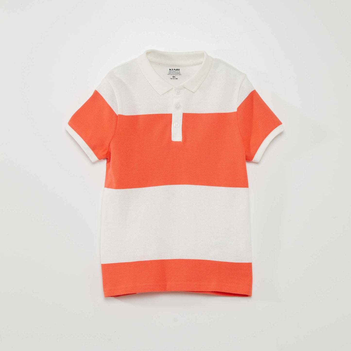 Striped polo shirt ORANGE