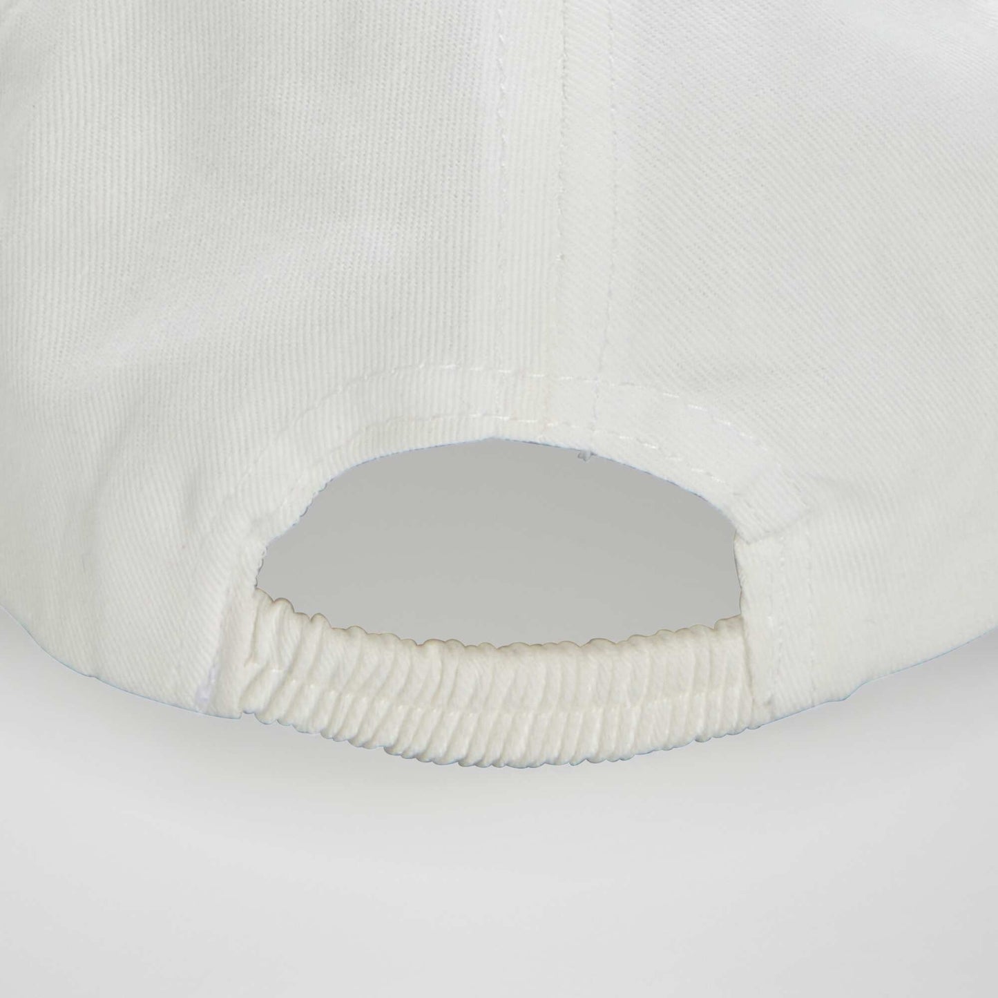 Printed canvas cap WHITE