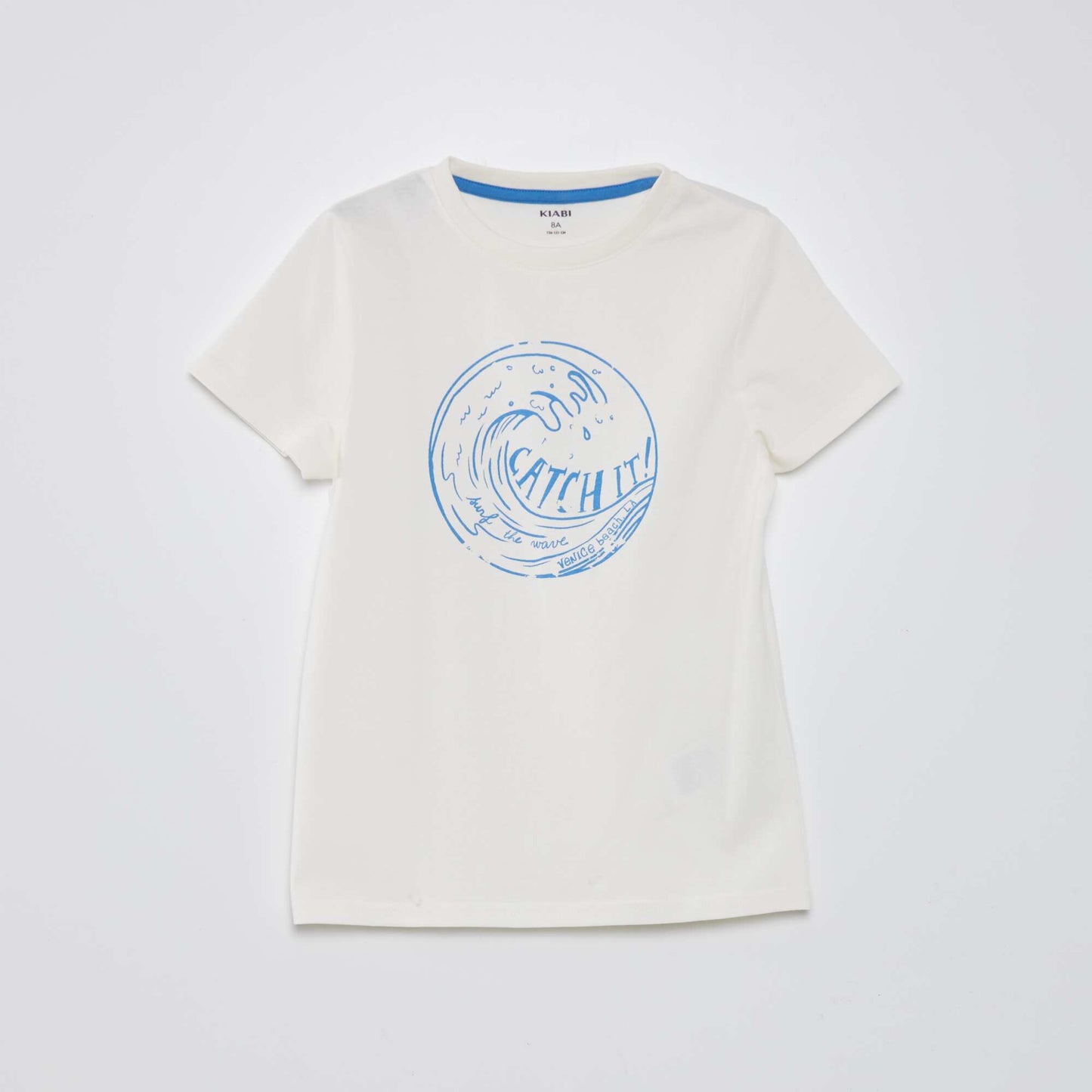 Round-neck cotton T-shirt WHITE