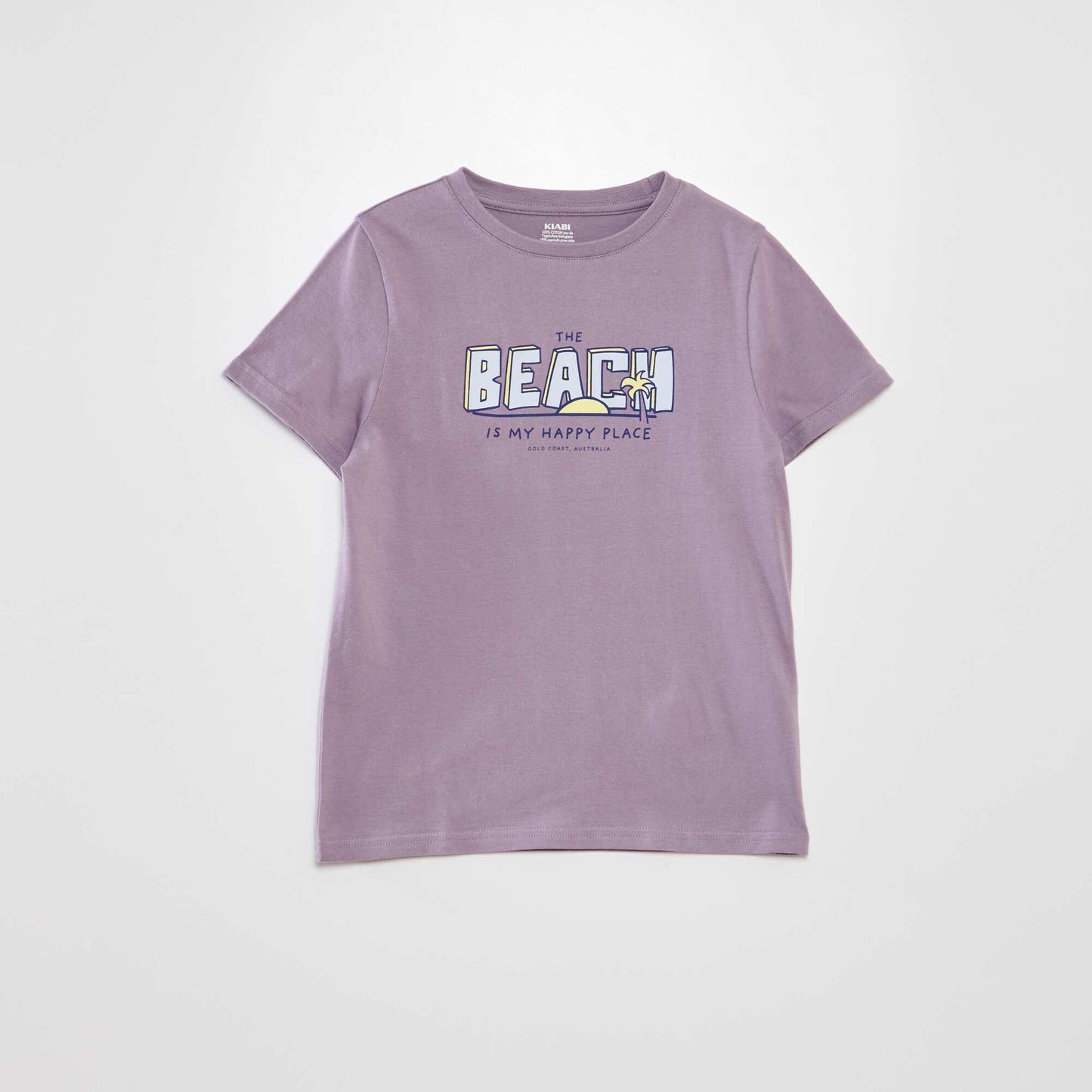 T-shirt with round neck and short sleeves PURPLE