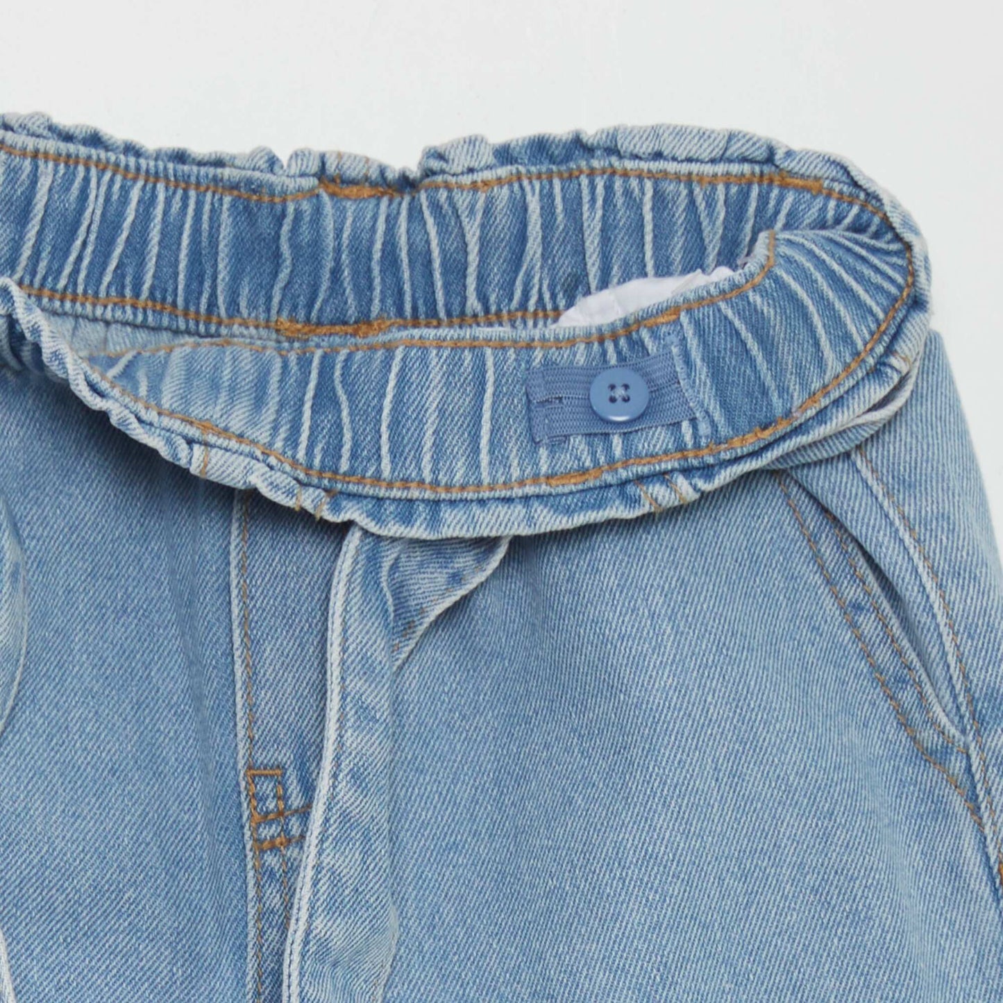 Wide-leg jeans with flap pockets BLUE