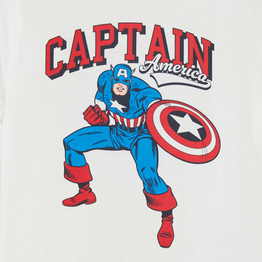 'Marvel' printed T-shirt BEIGE