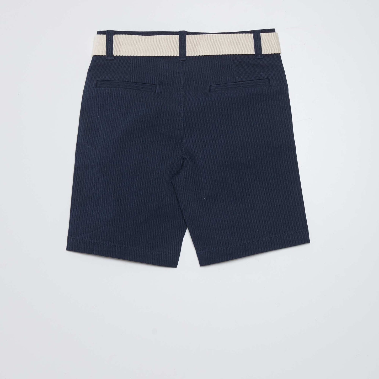 Chino shorts + belt BLUE