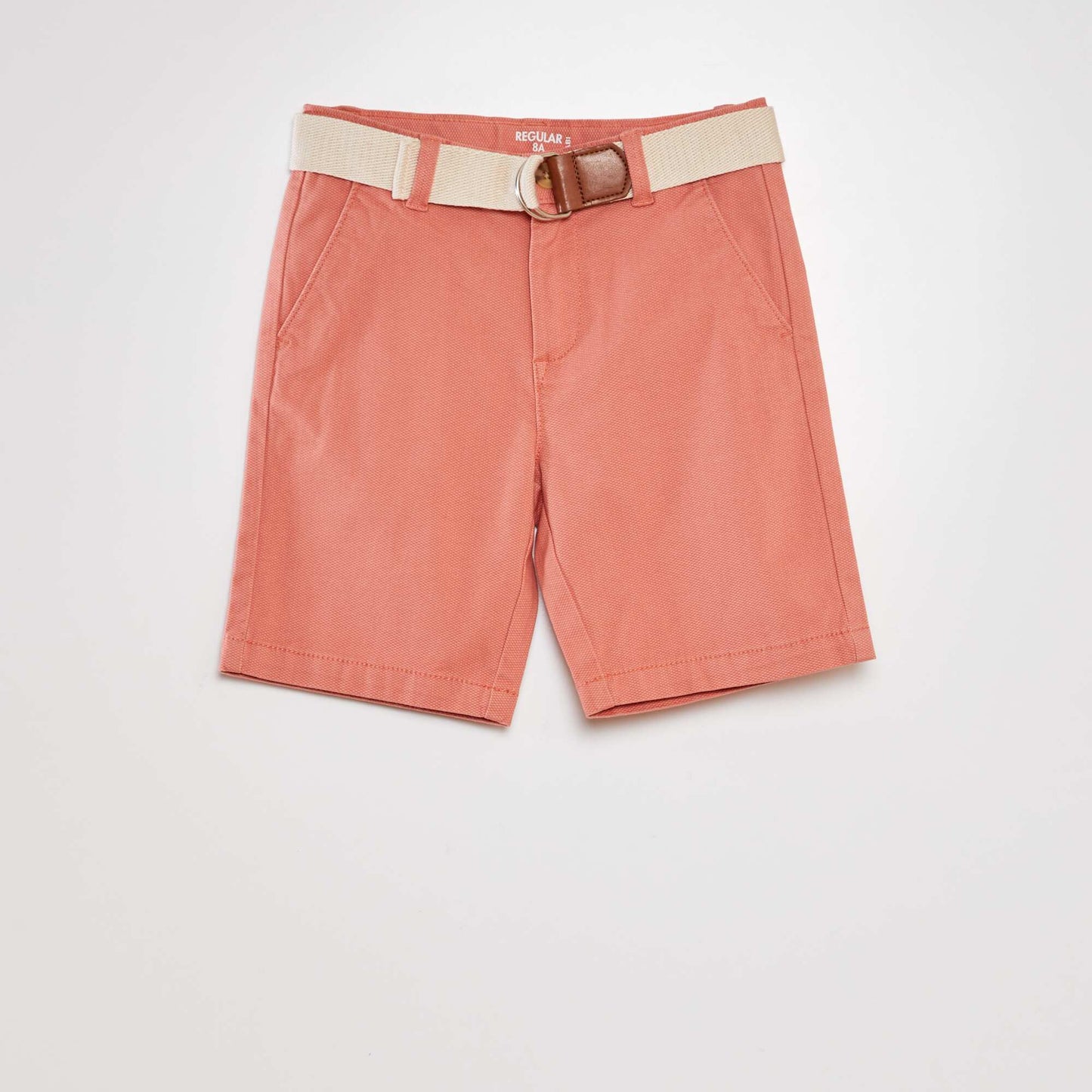 Chino shorts + belt ORANGE