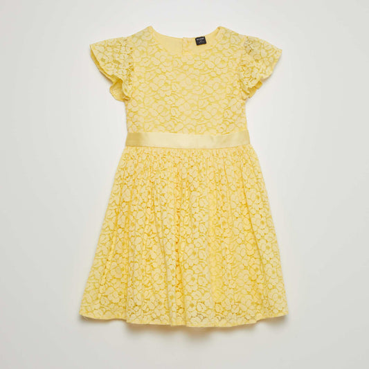 Lace party dress YELLOW