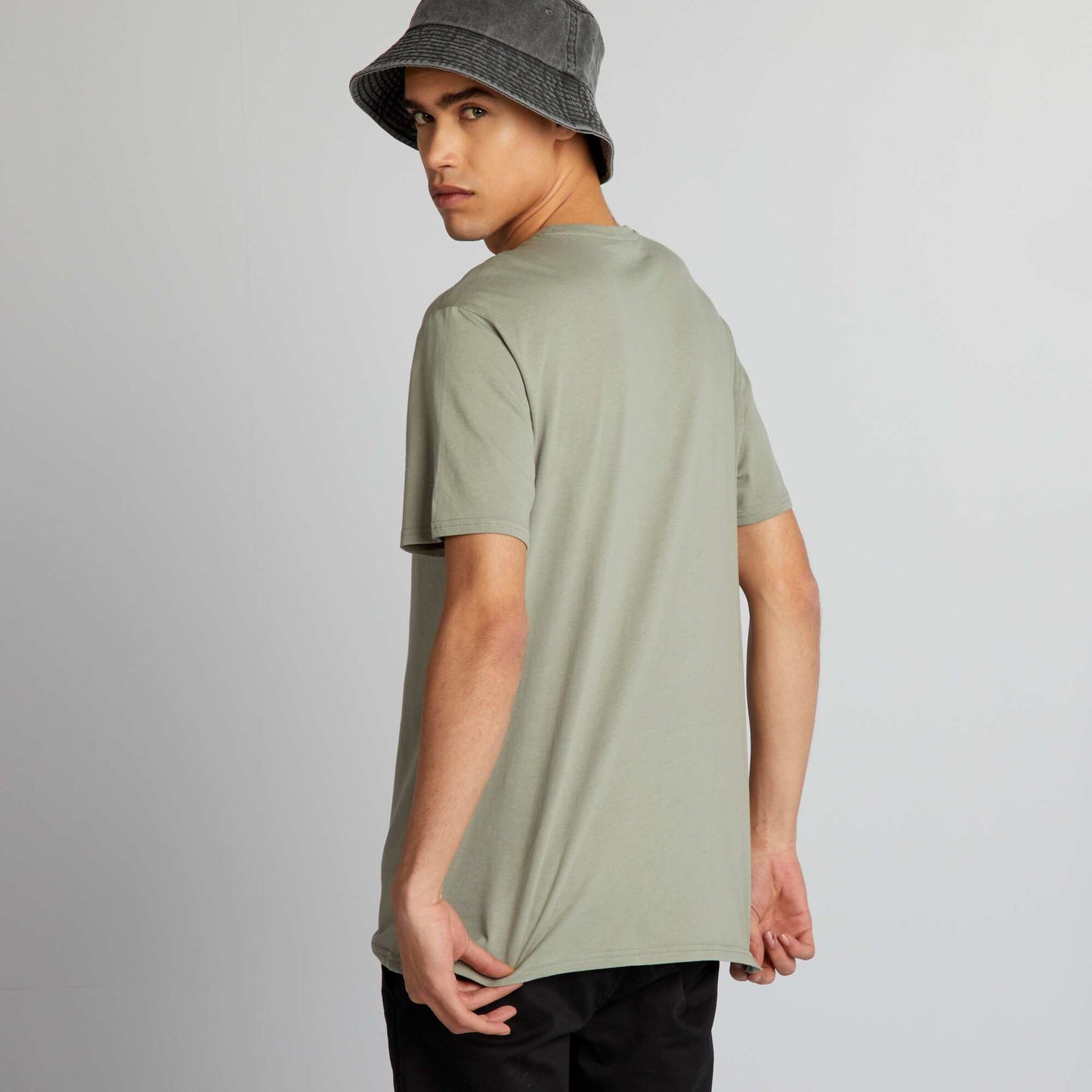 Short-sleeved printed T-shirt GREEN