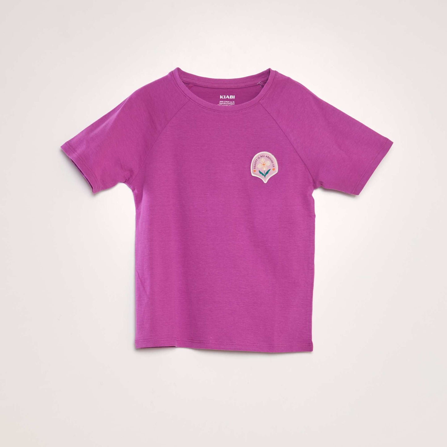 تي شيرت قطني برقبة مستديرة PURPLE