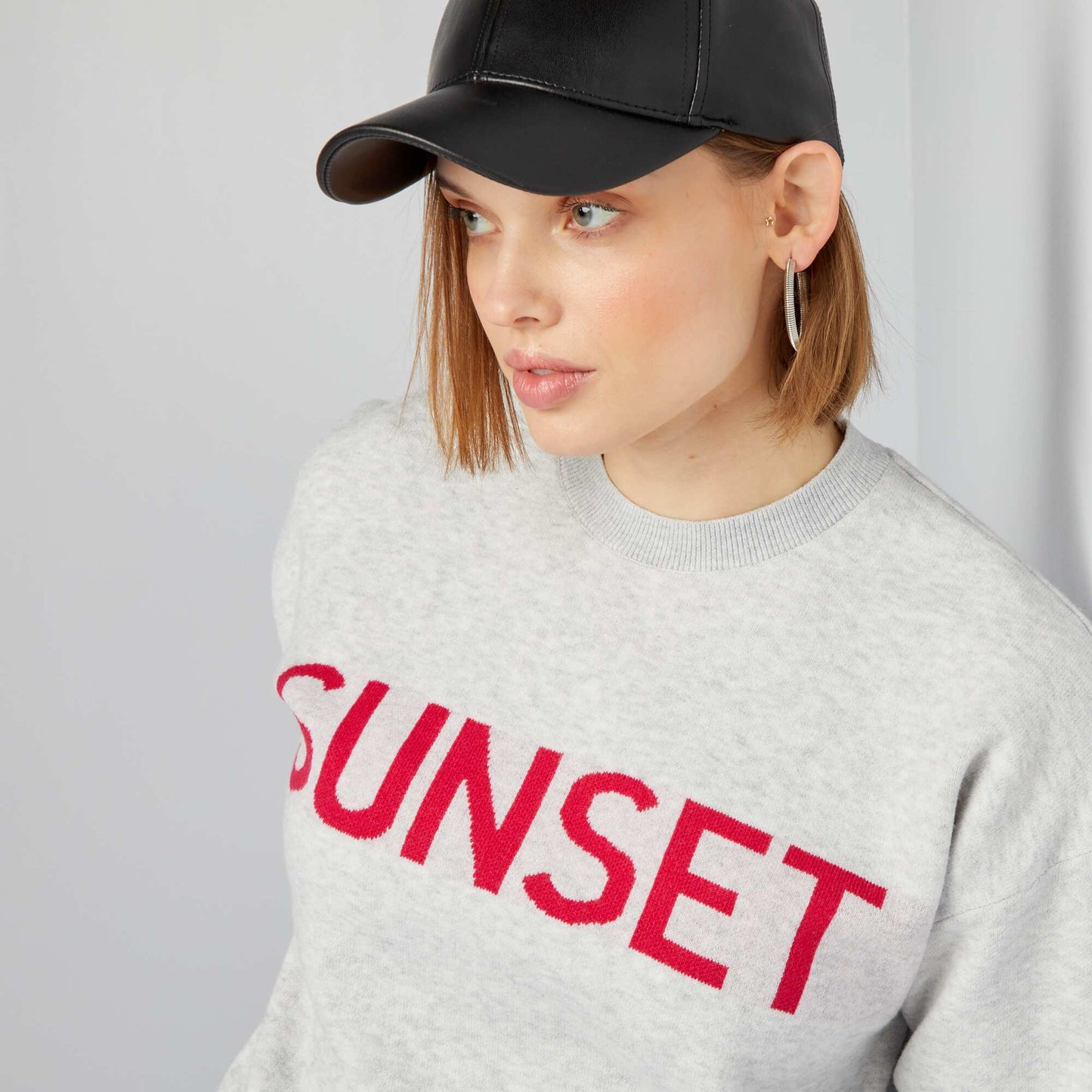 Jumper with lettering GREY