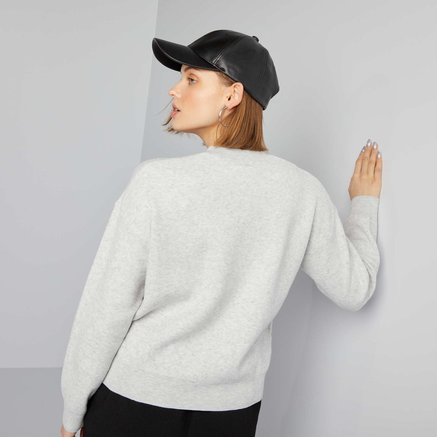 Jumper with lettering GREY