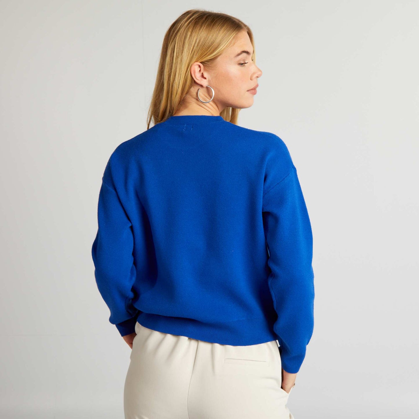 Jumper with lettering BLUE