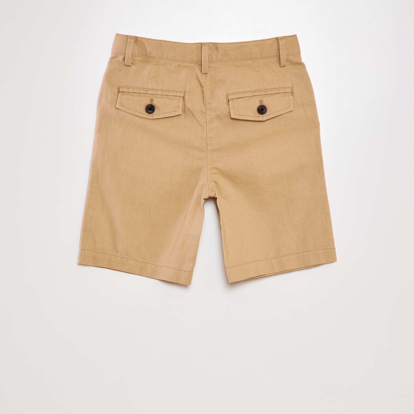 Straight-leg chino Bermuda shorts BEIGE