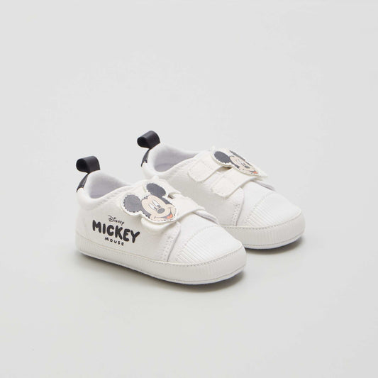 Mickey Mouse canvas trainers WHITE