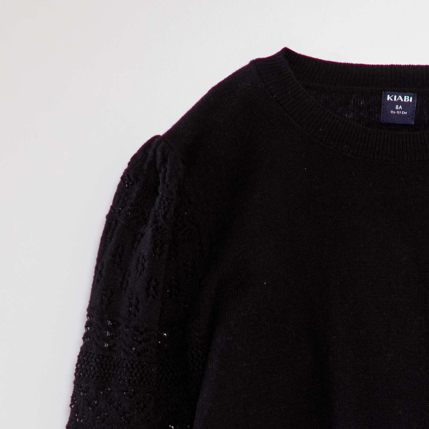 Fine knit sweater BLACK