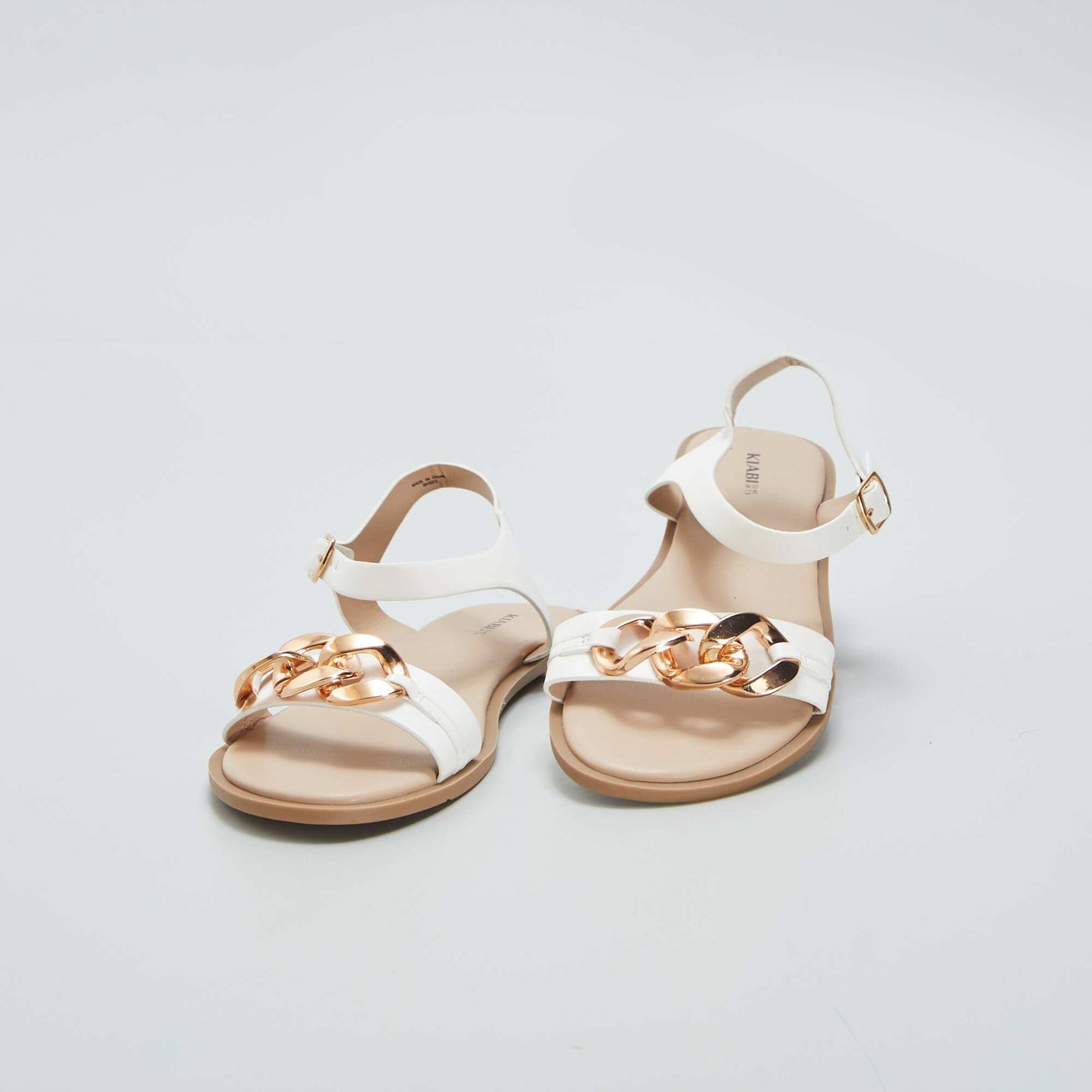 Sandals with chain WHITE