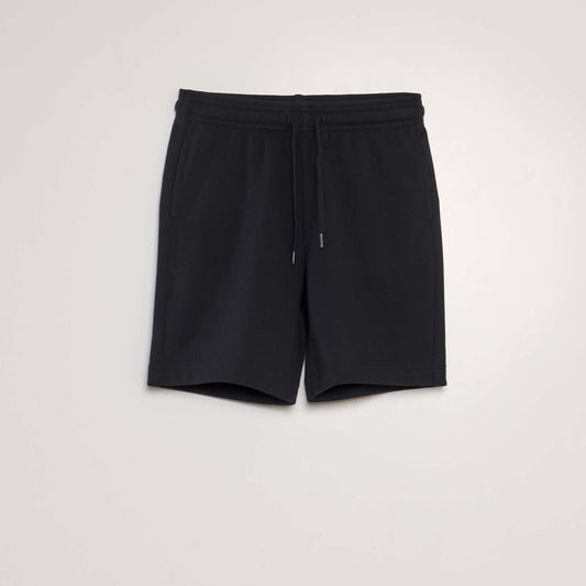 French terrycloth Bermuda shorts black