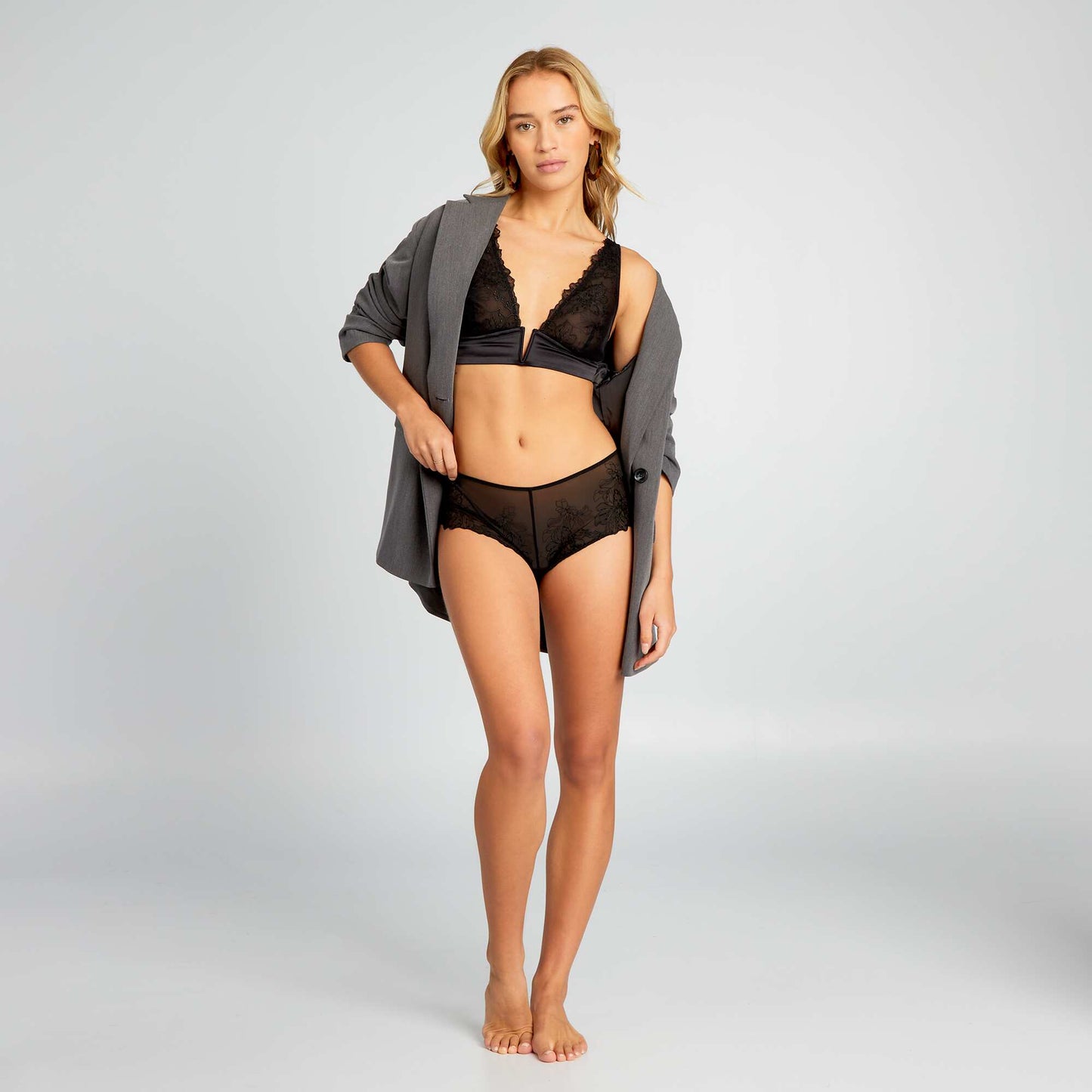 Tulle boy shorts black