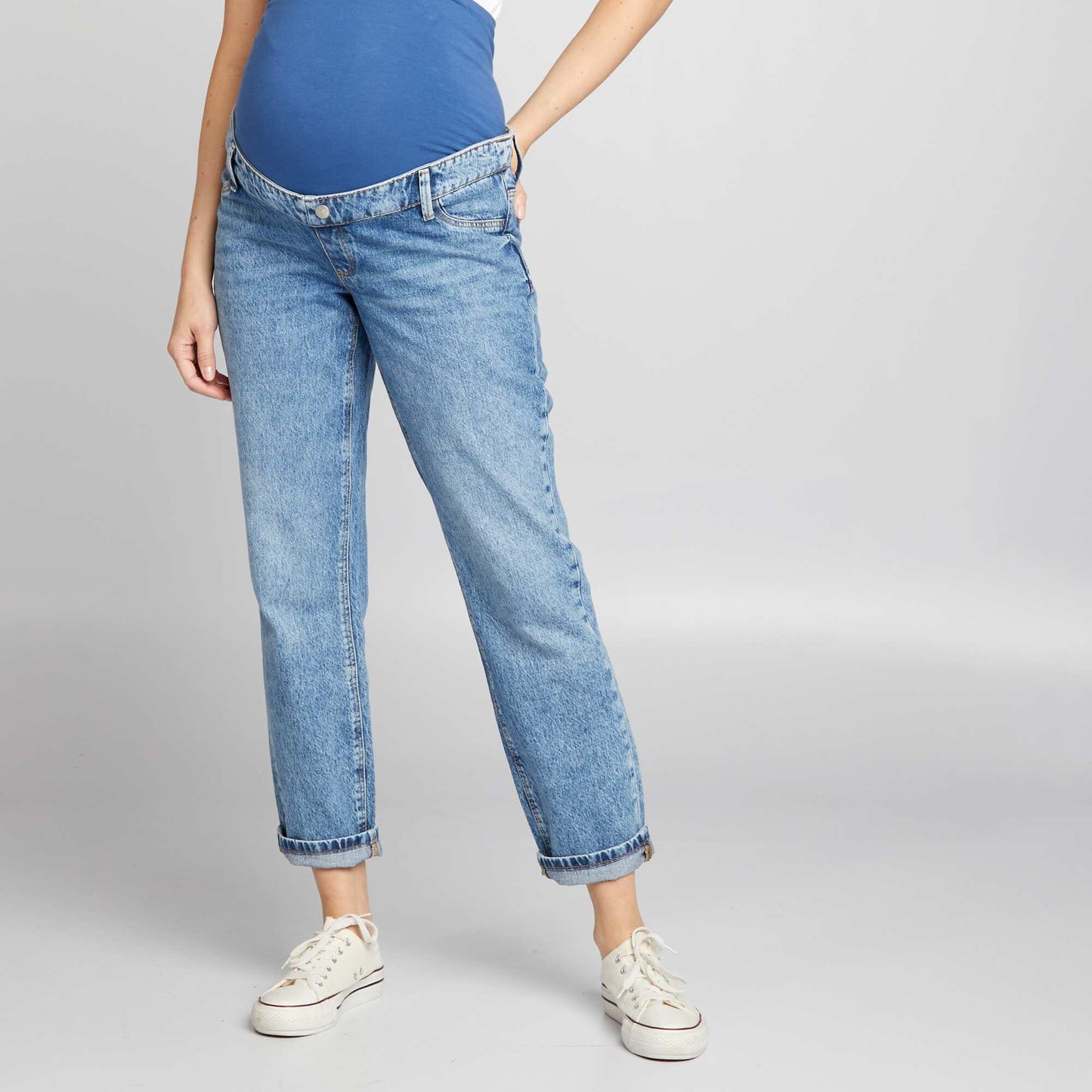 Straight-leg maternity jeans BLUE