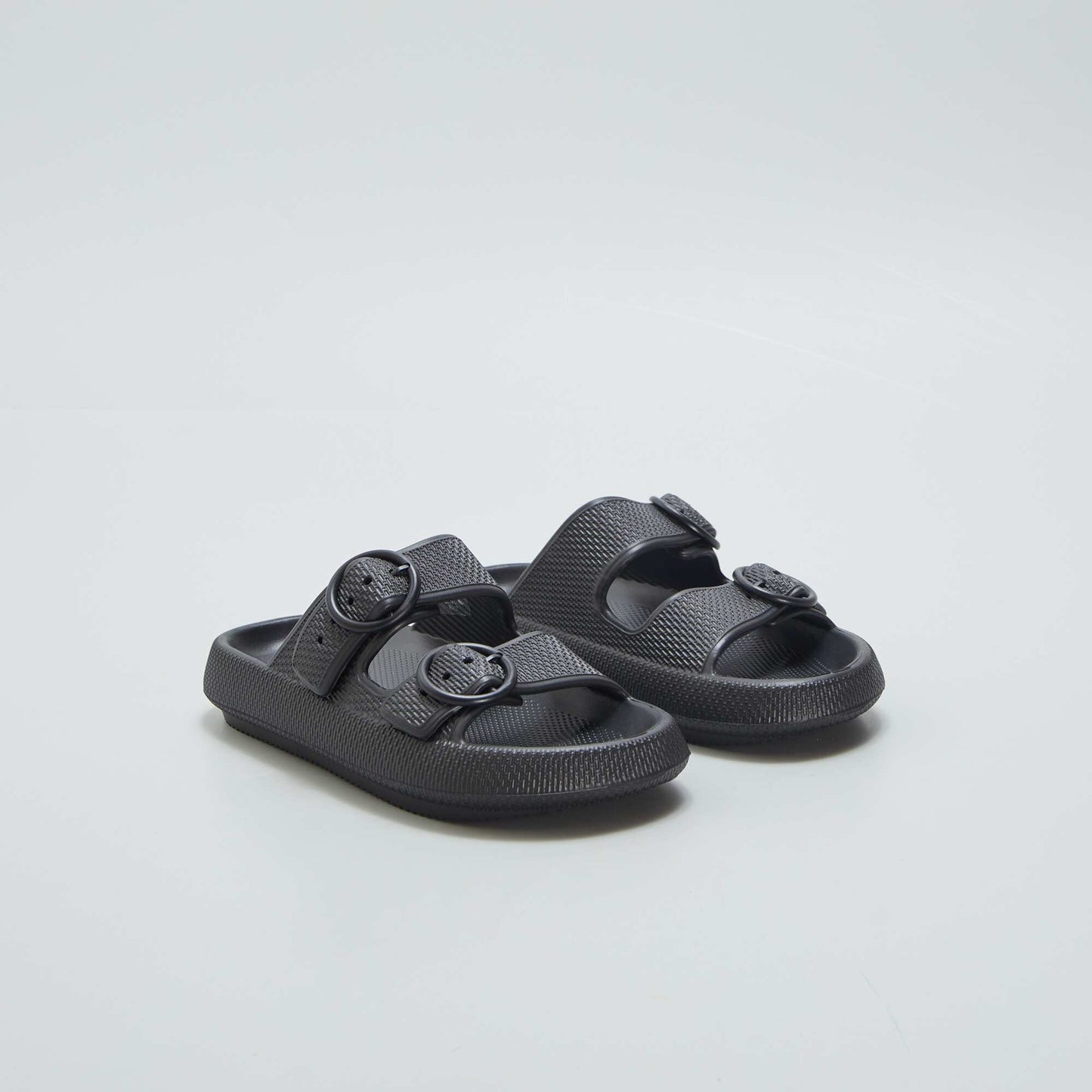 Sliders with buckles BLACK