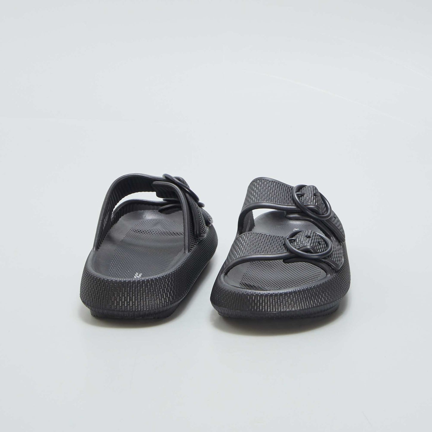 Sliders with buckles BLACK