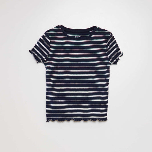 Striped short-sleeved T-shirt BLUE