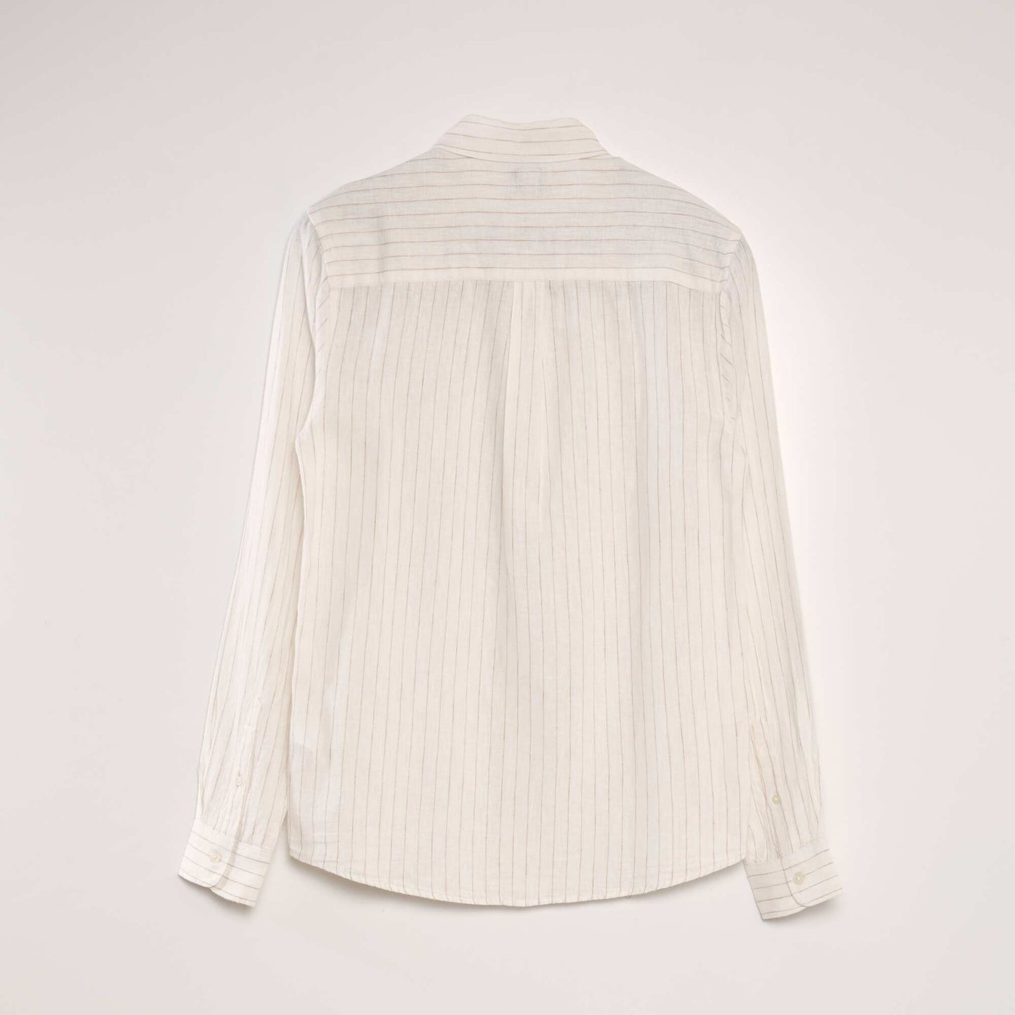 Striped linen shirt WHITE