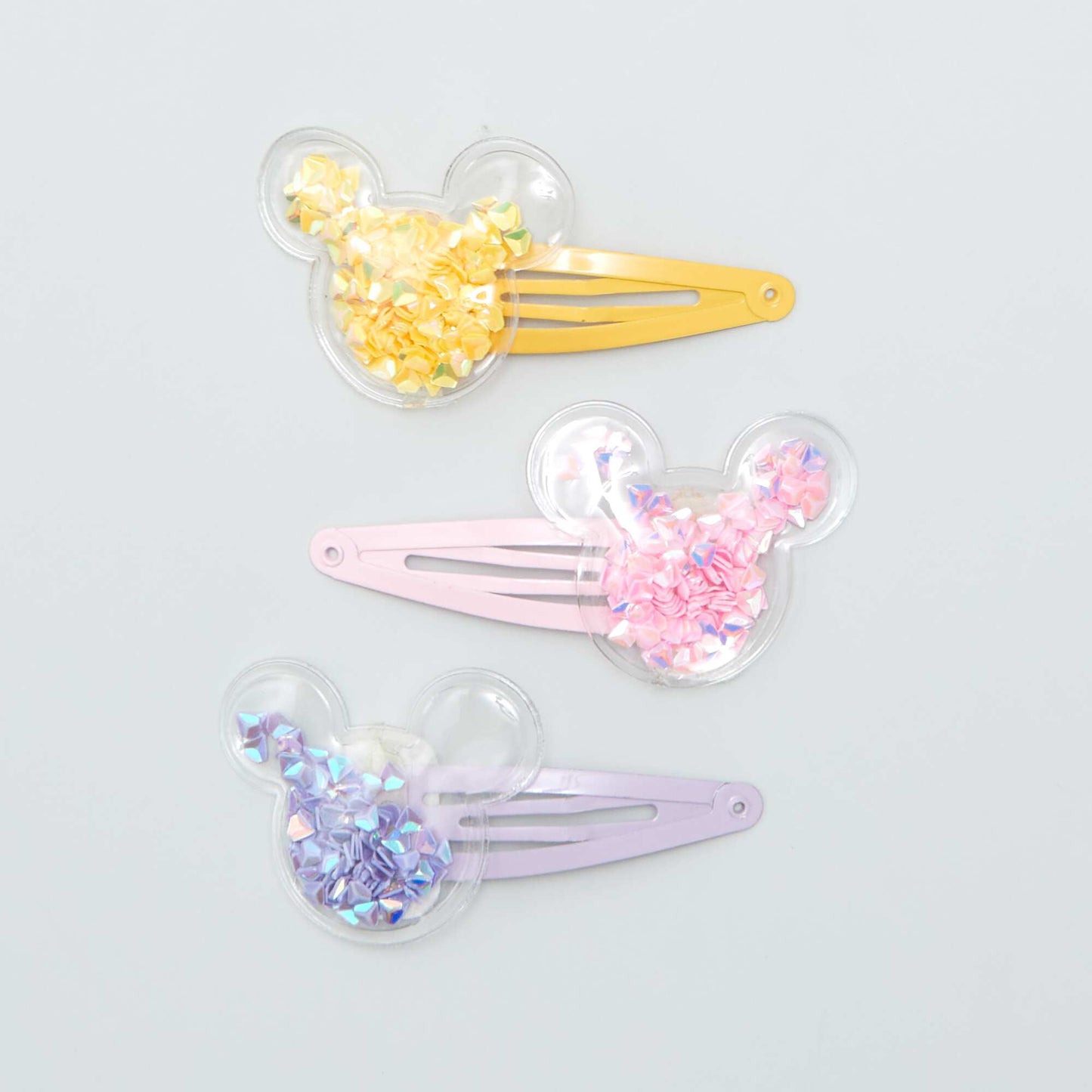 Pack of 3 Disney Mickey Mouse snap hair clips PINK