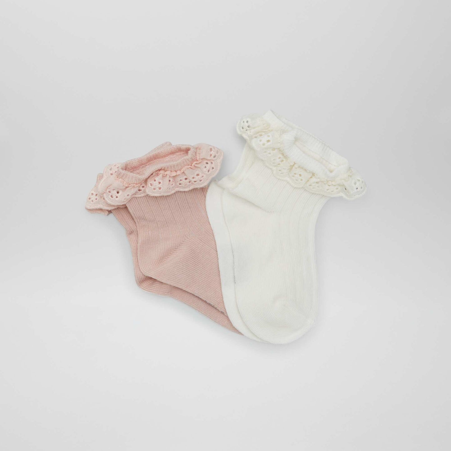 Pack of frilly socks - 2 pairs PINK
