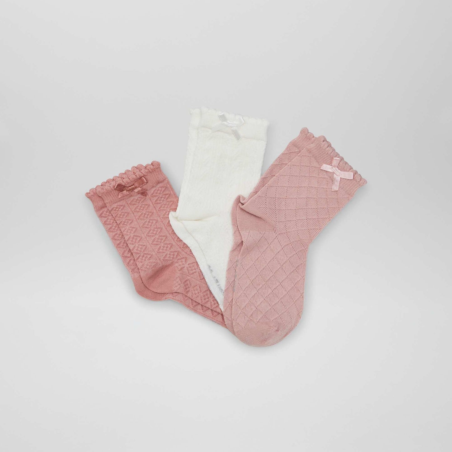 Pack of patterned socks - 3 pairs PINK