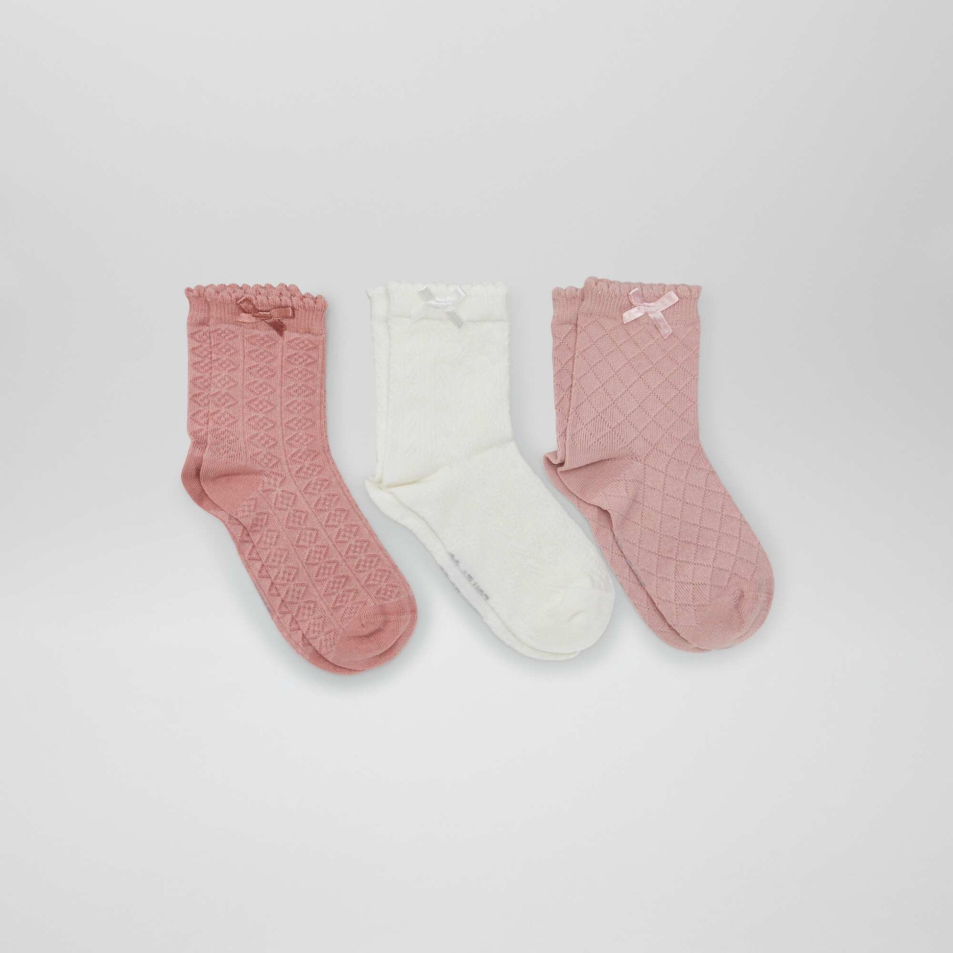 Pack of patterned socks - 3 pairs PINK