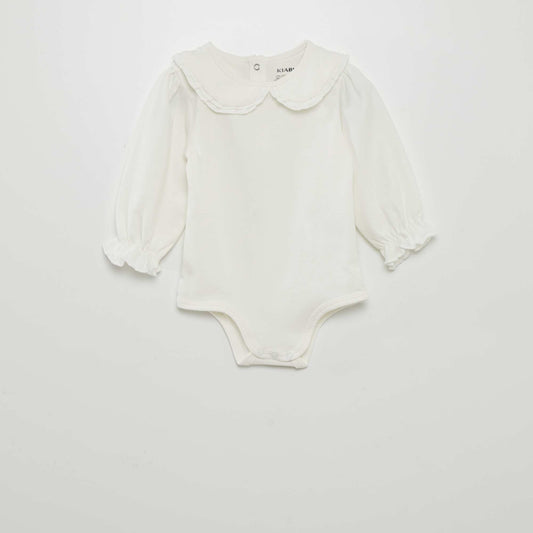 Body with Peter Pan collar WHITE