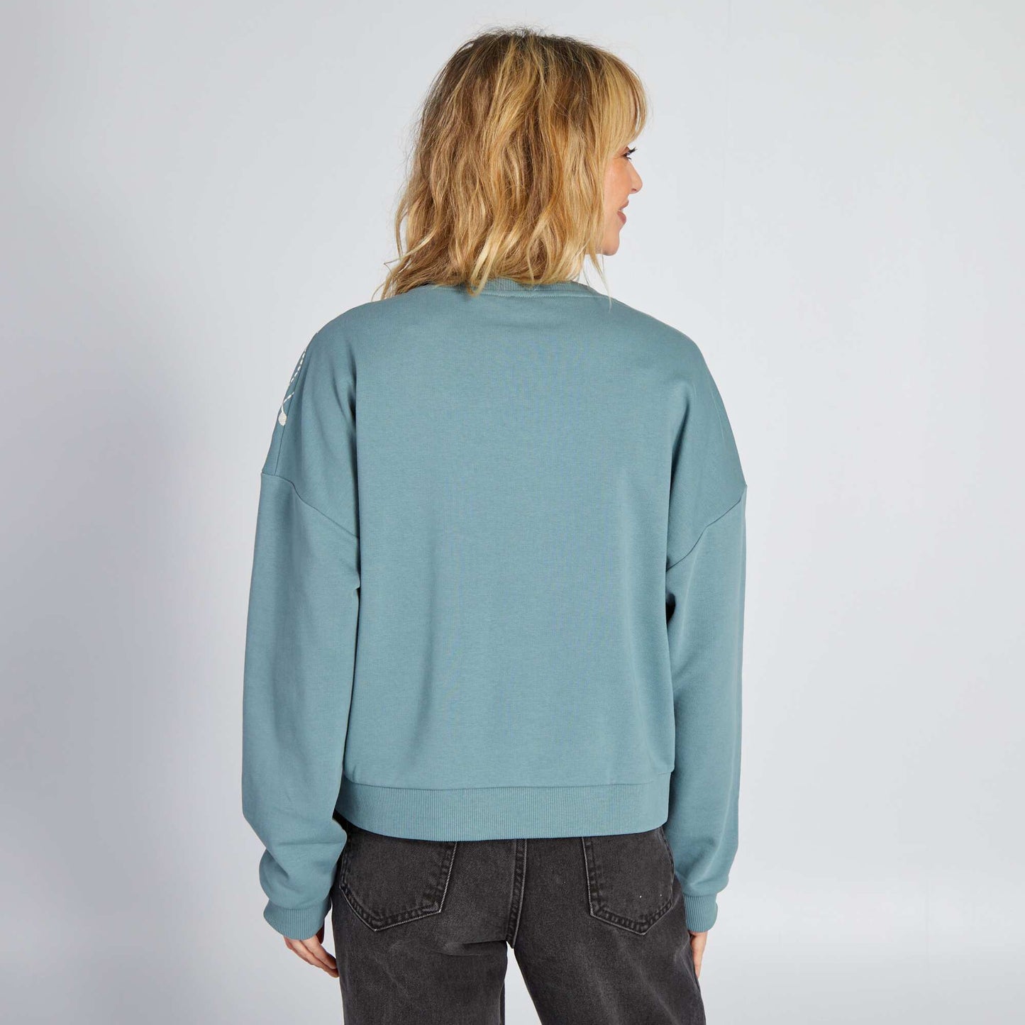 Embroidered sweatshirt BLUE