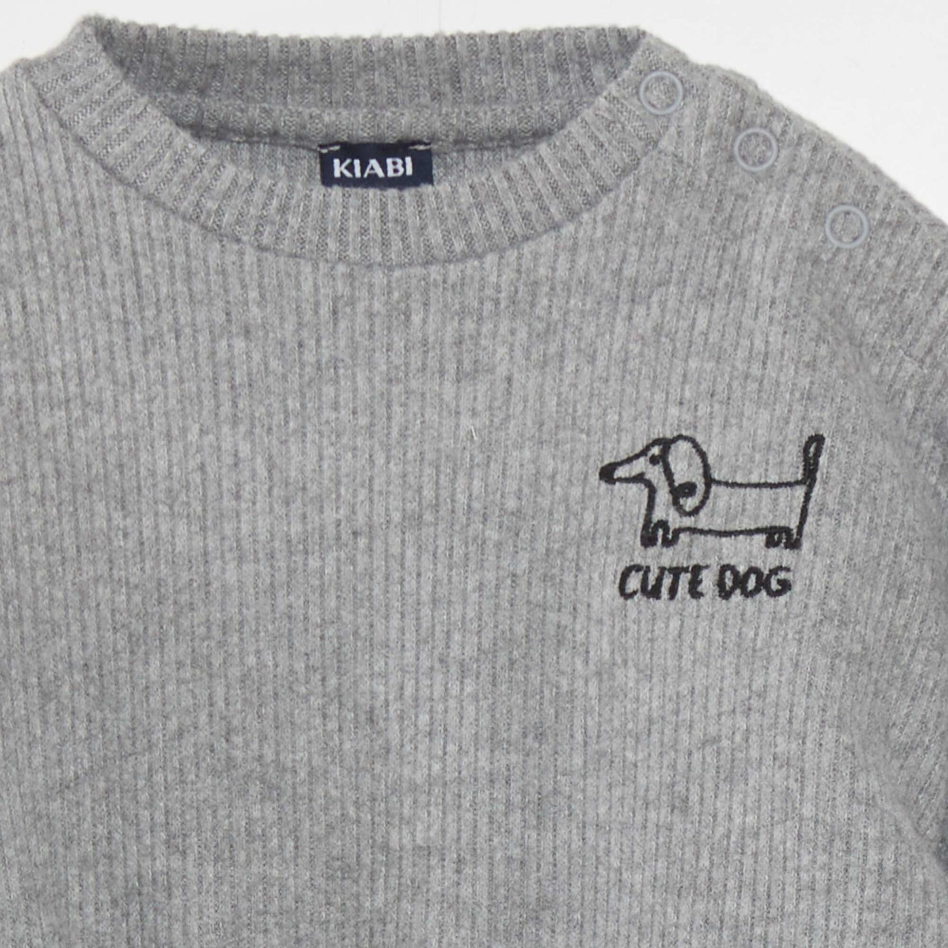 Ribbed sweatshirt + joggers set - 2-piece set GREY