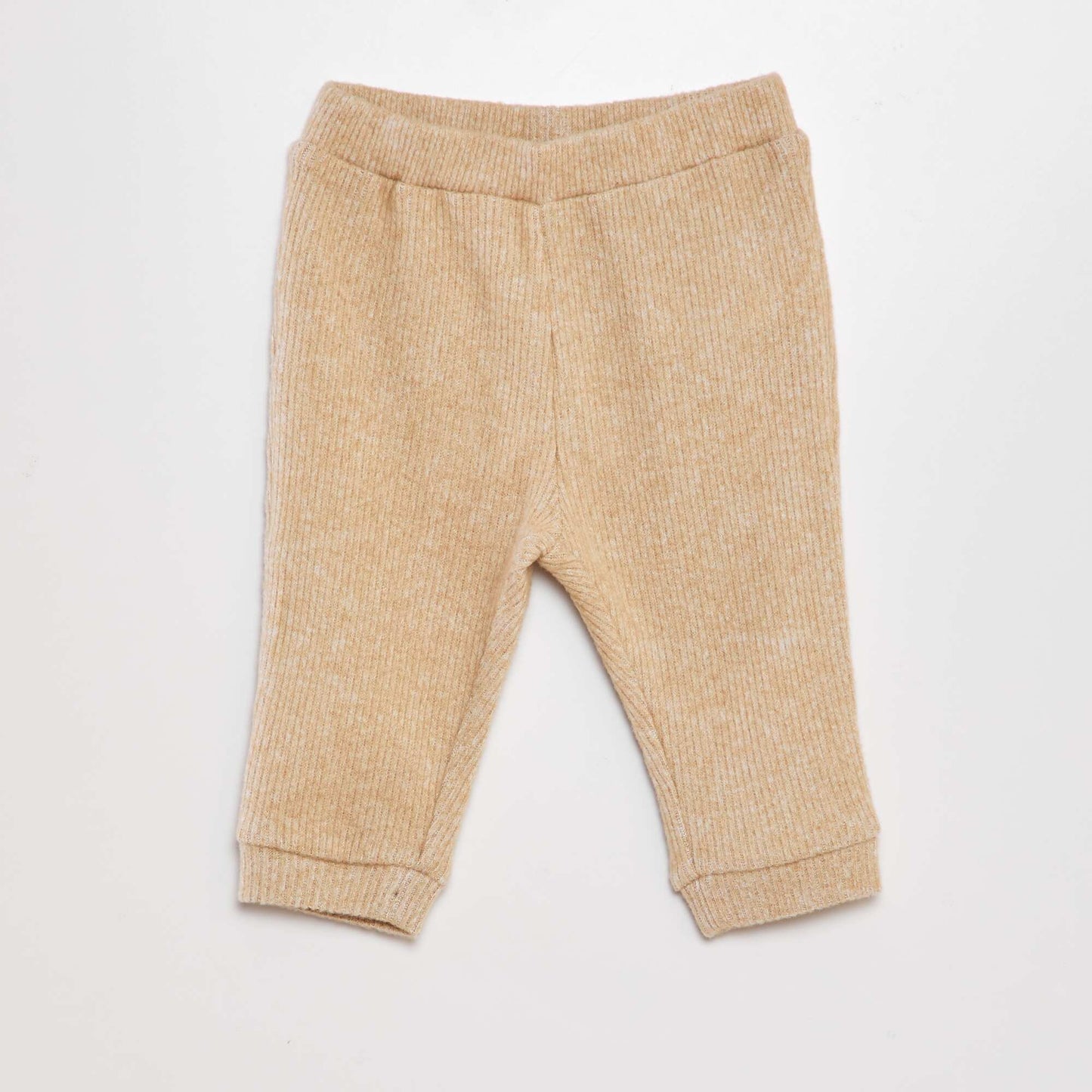 Ribbed sweatshirt + joggers set - 2-piece set BEIGE