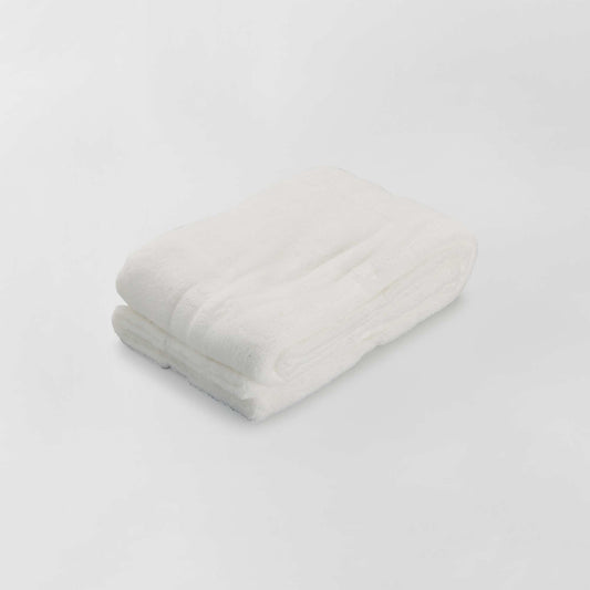 Fleece baby blanket White