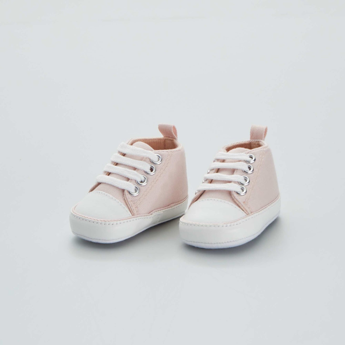 High top canvas trainers PINK