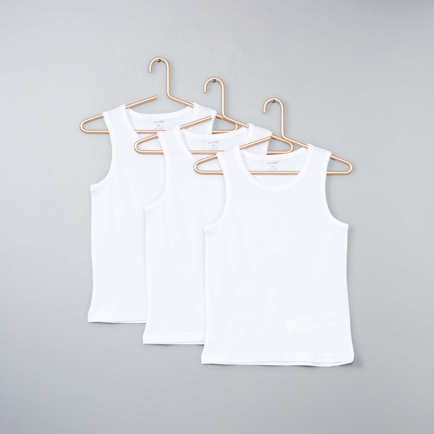 Pack of 3 cotton vest tops white