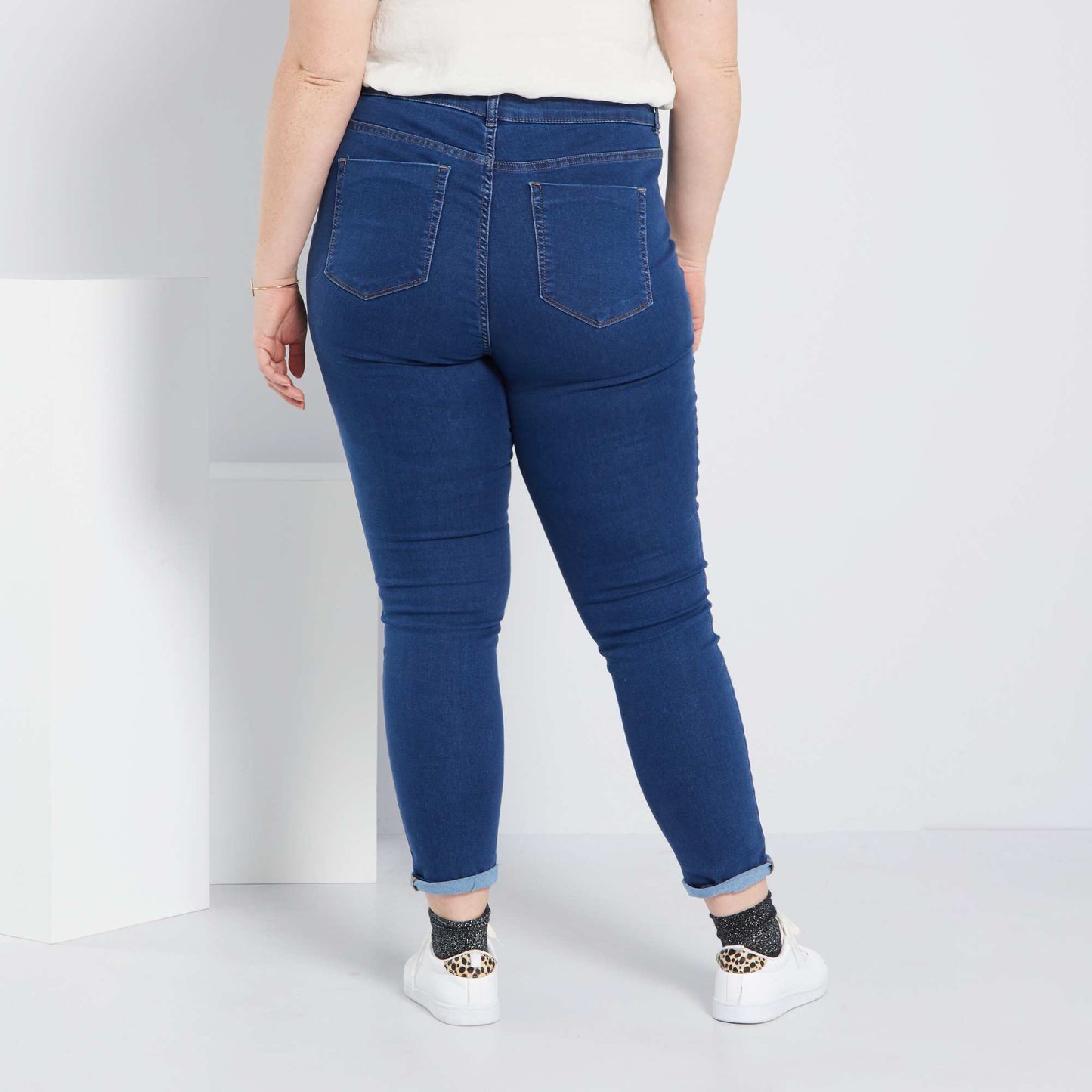 High-rise eco-design skinny jeans BLUE