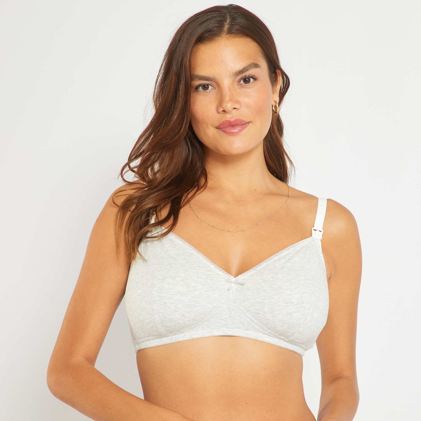 Pack of 2 eco-design nursing bras grey