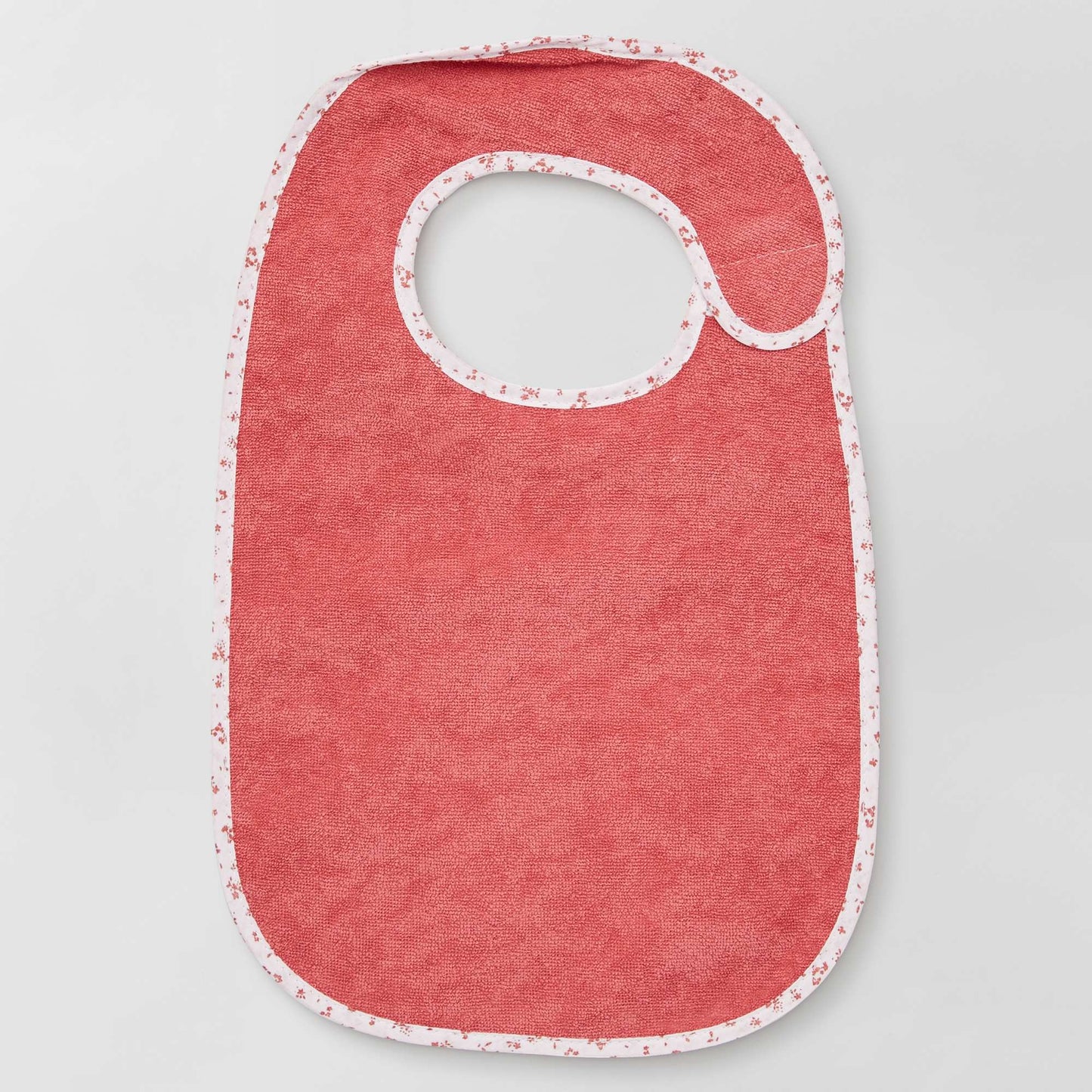 Pack of 7 lined towelling bibs PINK
