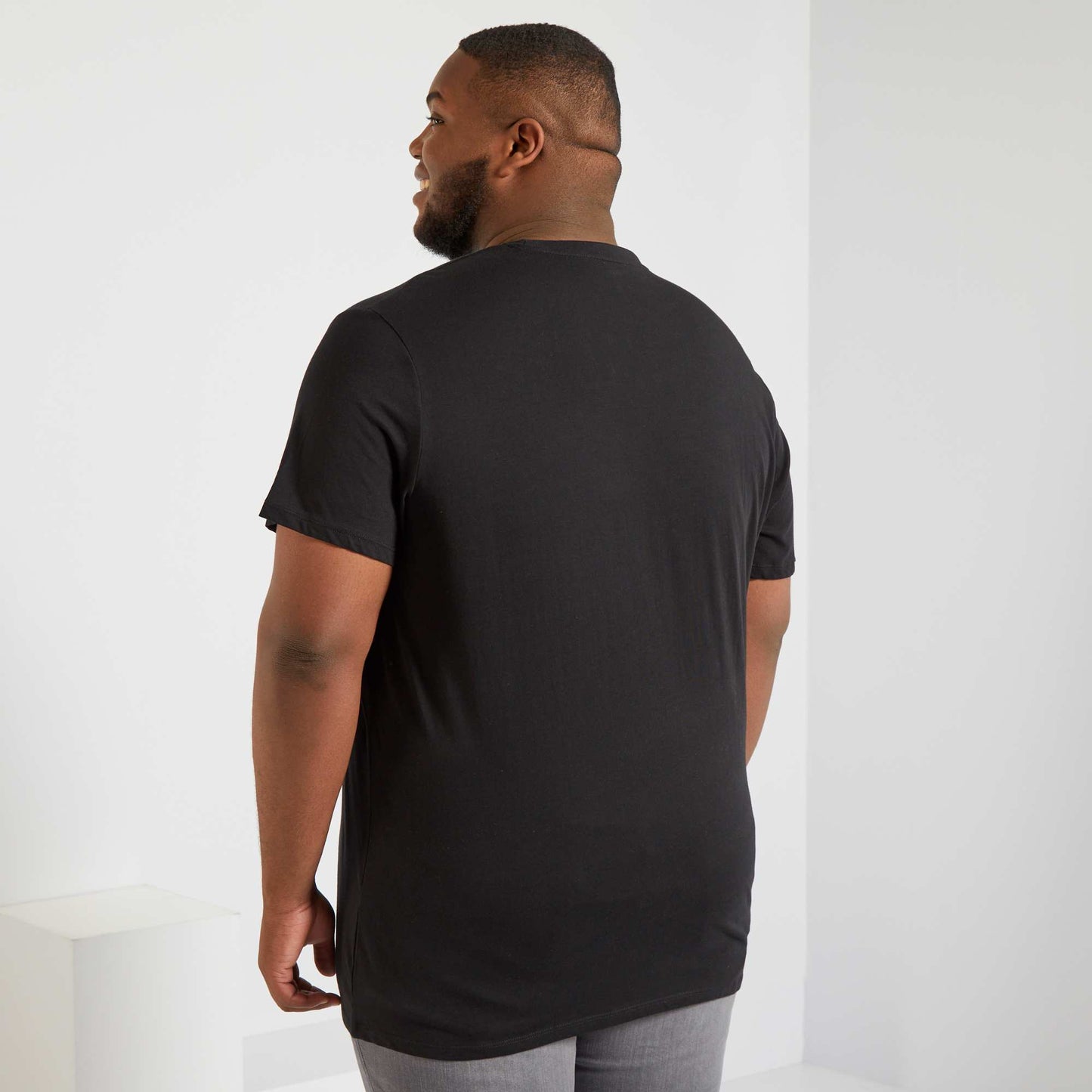 Pure cotton T-shirt black