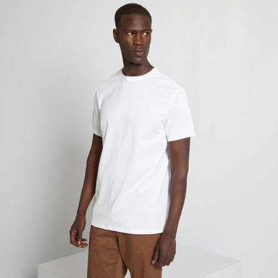 Plain jersey T-shirt white