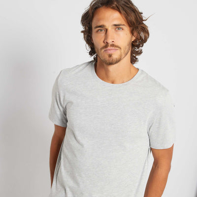 Plain jersey T-shirt GREY