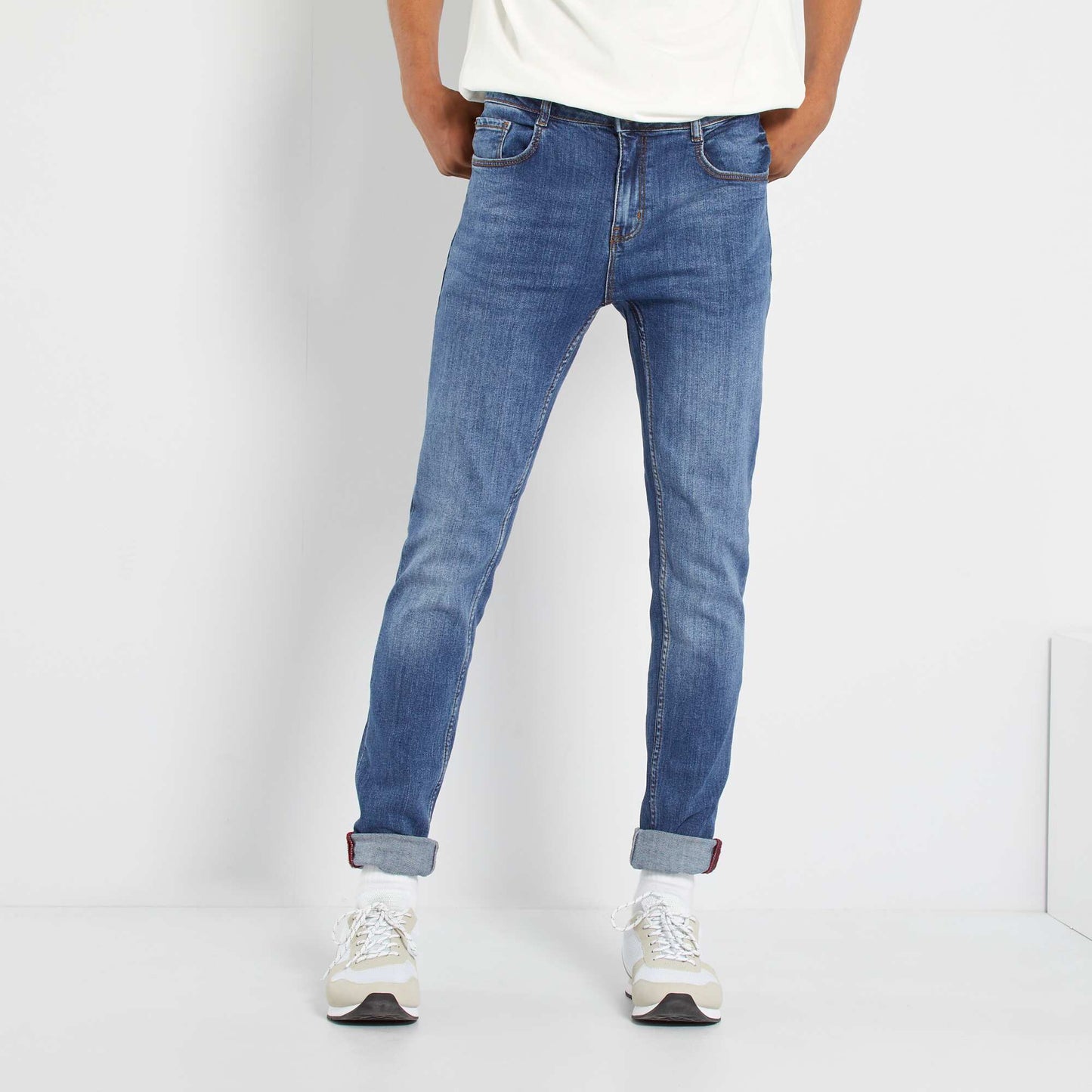 Eco-design slim-fit jeans stone