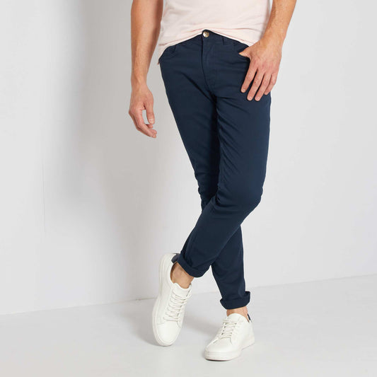 Slim-fit 5-pocket trousers - L32 BLUE