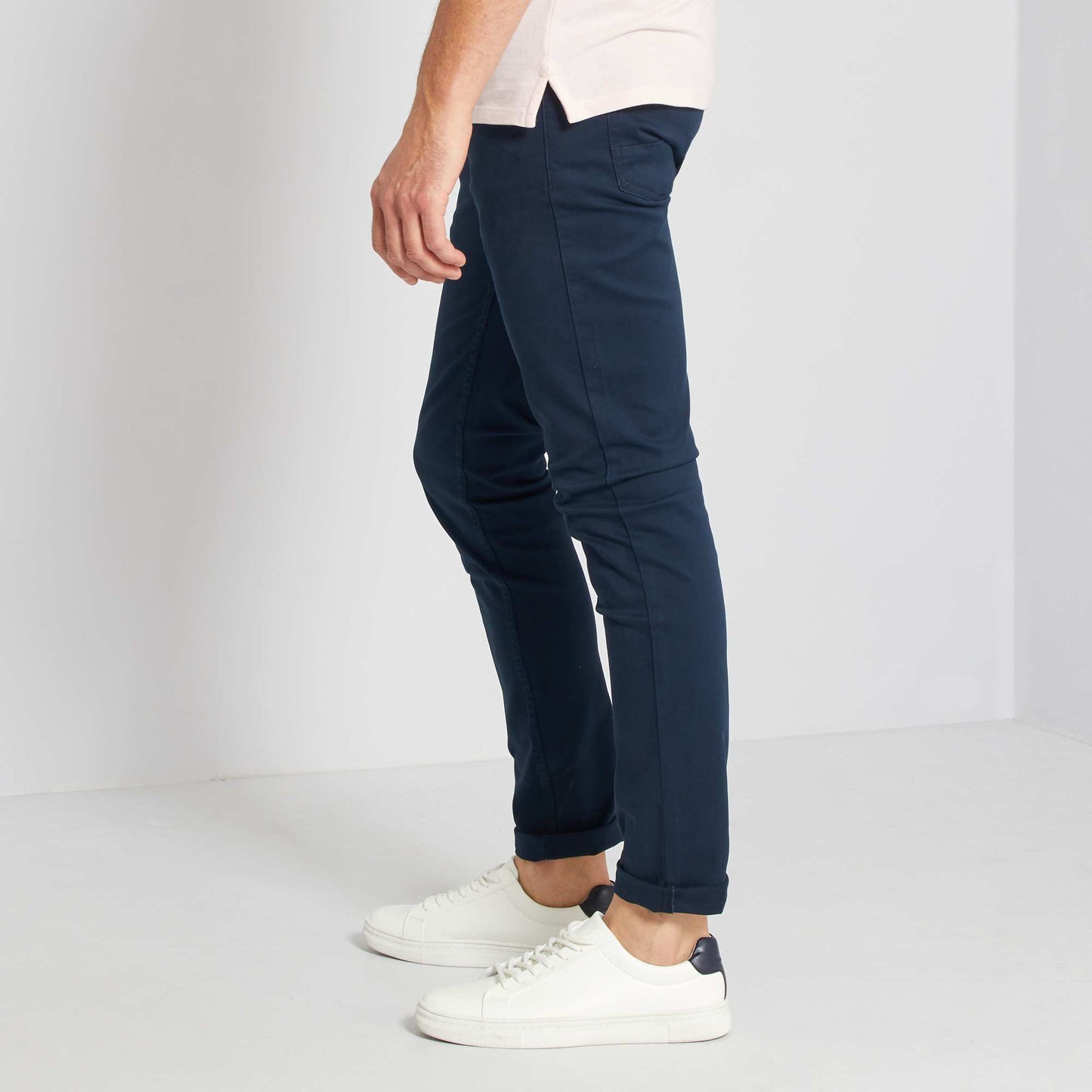 Slim-fit 5-pocket trousers - L32 BLUE