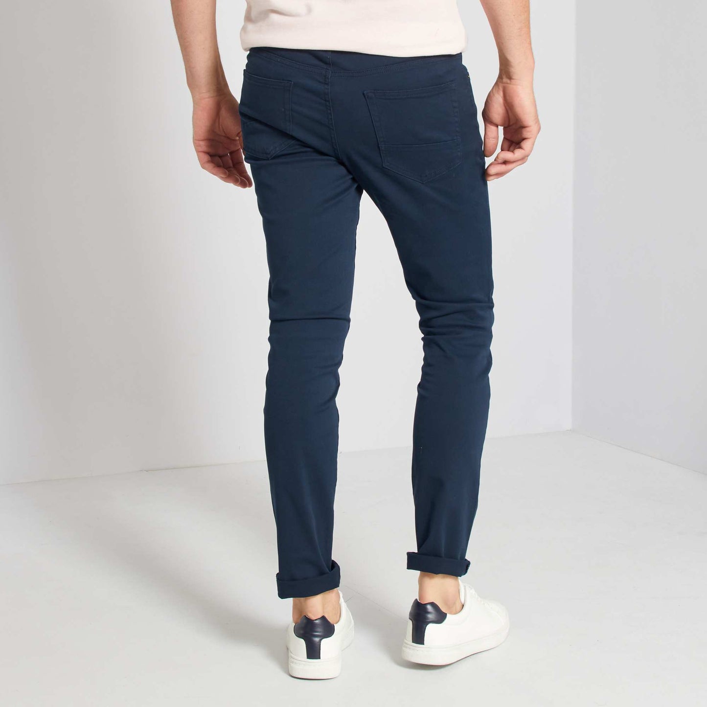 Slim-fit 5-pocket trousers - L32 BLUE