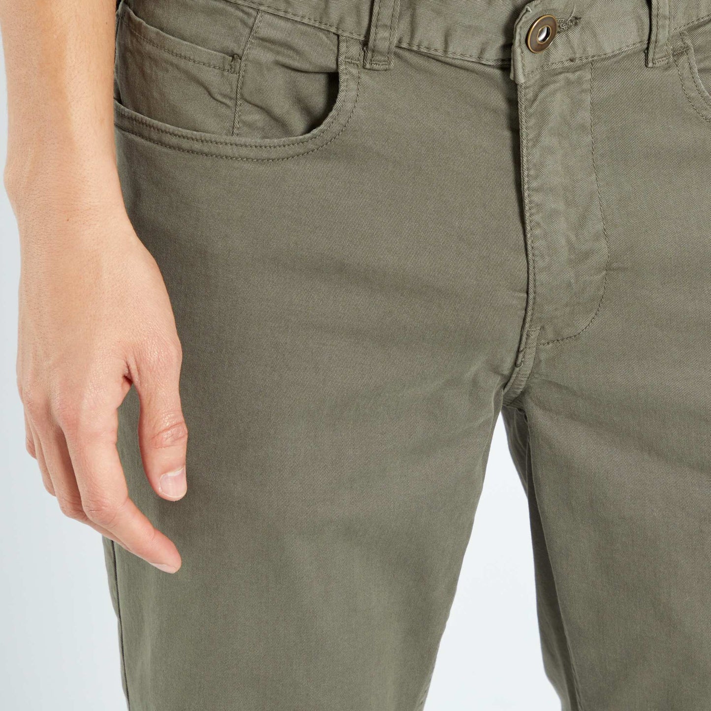 Slim-fit 5-pocket jeans - L32 KHAKI