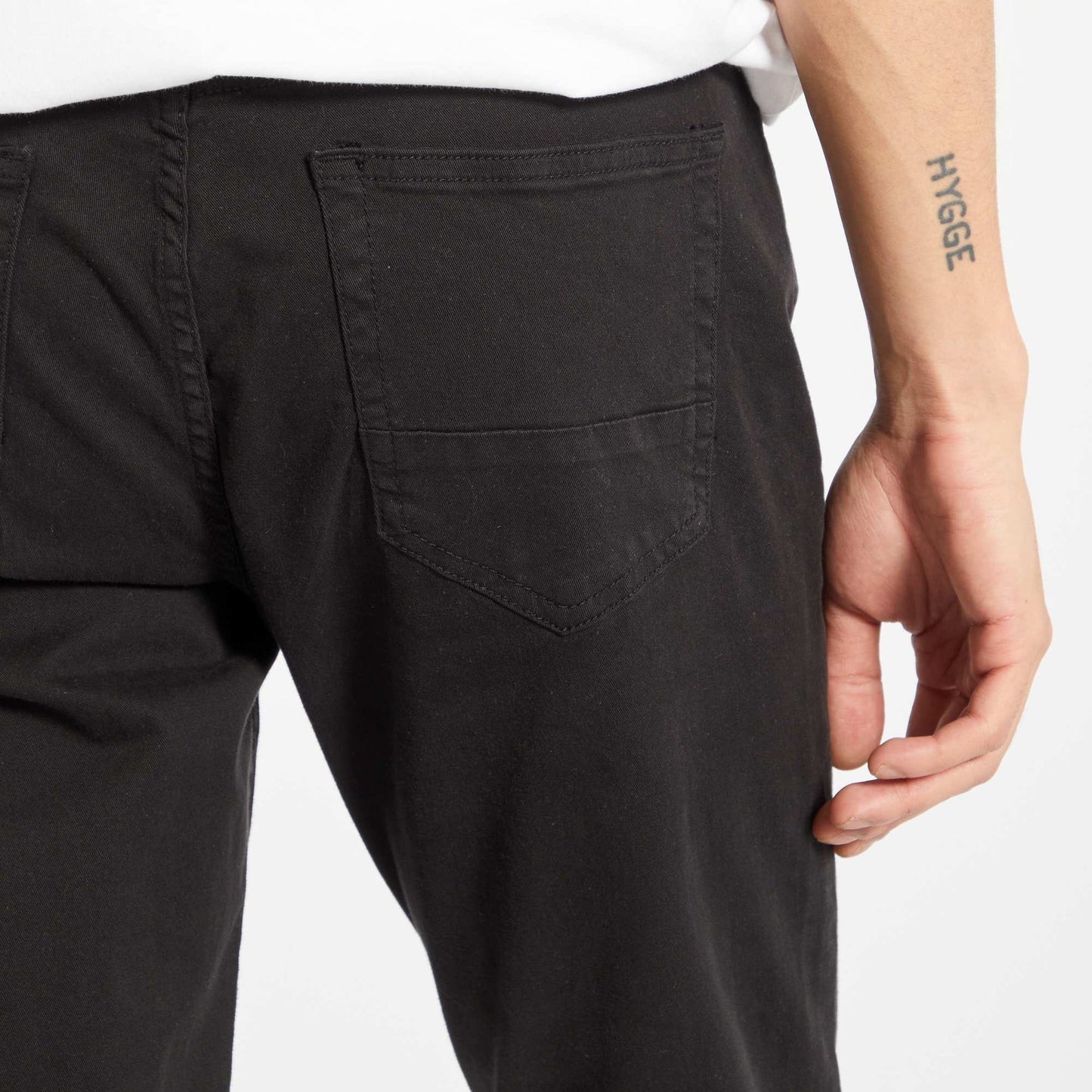 Slim-fit 5-pocket trousers - L32 BLACK