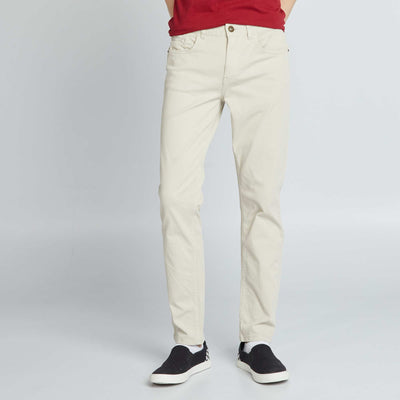 بنطلون ب 5 جيوب بقصة ضيقة - L32 رمادي غامق - L32 رمادي غامق